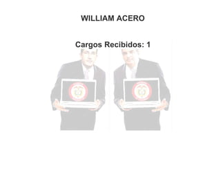 WILLIAM ACERO
Cargos Recibidos: 1

 