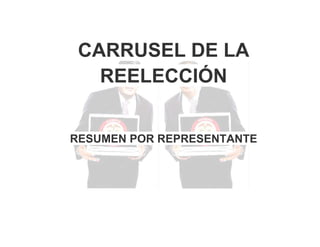 CARRUSEL DE LA
REELECCIÓN
RESUMEN POR REPRESENTANTE

 