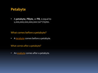 Petabyte Example Carry out-mensuration-and-calculation | PPTX