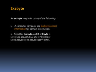 Exabyte Exabyte Carry out-mensuration-and-calculation | PPTX