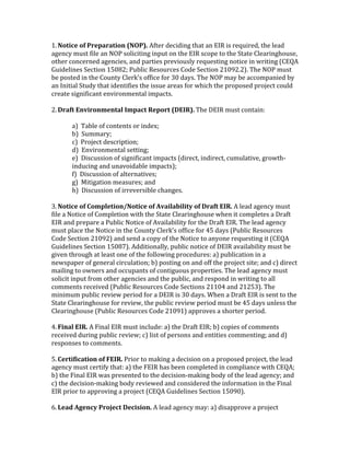 F7 S.0"4&'.5'Q,&<+,+0".#'_S2Q`[!)W%.*!6.',6,$<!%Q&%!&$!HK+!,4!*.X2,*.6/!%Q.!5.&6!
&<.$'3!924%!W,5.!&$!]VL!4#5,',%,$<!,$12%!#$!%Q.!HK+!4'#1.!%#!%Q.!J%&%.!"5.&*,$<Q#24./!
#%Q.*!'#$'.*$.6!&<.$',.4/!&$6!1&*%,.4!1*.-,#2453!*.X2.4%,$<!$#%,'.!,$!8*,%,$<!="HY)!
Z2,6.5,$.4!J.'%,#$!FT?BGj!L2;5,'!+.4#2*'.4!"#6.!J.'%,#$!GF?>G7G@7!RQ.!]VL!924%!
;.!1#4%.6!,$!%Q.!"#2$%3!"5.*Oe4!#WW,'.!W#*!A?!6&347!RQ.!]VL!9&3!;.!&''#91&$,.6!;3!
&$!K$,%,&5!J%263!%Q&%!,6.$%,W,.4!%Q.!,442.!&*.&4!W#*!8Q,'Q!%Q.!1*#1#4.6!1*#M.'%!'#256!
'*.&%.!4,<$,W,'&$%!.$-,*#$9.$%&5!,91&'%47!
G7 U,+50'8#9",.#: +%';:<+40'=&<.,0'_U8;=`[!RQ.!0HK+!924%!'#$%&,$(!!
&@!!R&;5.!#W!'#$%.$%4!#*!,$6.Ij!!
;@!!J299&*3j!
'@!!L*#M.'%!6.4'*,1%,#$j!
6@!!H$-,*#$9.$%&5!4.%%,$<j!
.@!!0,4'244,#$!#W!4,<$,W,'&$%!,91&'%4!=6,*.'%/!,$6,*.'%/!'2925&%,-./!<*#8%QD
,$62',$<!&$6!2$&-#,6&;5.!,91&'%4@j!
W@!!0,4'244,#$!#W!&5%.*$&%,-.4j!!
<@!!^,%,<&%,#$!9.&42*.4j!&$6!!
Q@!!0,4'244,#$!#W!,**.-.*4,;5.!'Q&$<.47!!
A7 S.0"4&'.5'*.:<%&0".#ZS.0"4&'.5'M9+"%+N"%"0-'.5'U,+50'8;=[!)!5.&6!&<.$'3!924%!
W,5.!&!]#%,'.!#W!"#915.%,#$!8,%Q!%Q.!J%&%.!"5.&*,$<Q#24.!8Q.$!,%!'#915.%.4!&!0*&W%!
HK+!&$6!1*.1&*.!&!L2;5,'!]#%,'.!#W!)-&,5&;,5,%3!W#*!%Q.!0*&W%!HK+7!RQ.!5.&6!&<.$'3!
924%!15&'.!%Q.!]#%,'.!,$!%Q.!"#2$%3!"5.*Oe4!#WW,'.!W#*!ST!6&34!=L2;5,'!+.4#2*'.4!
"#6.!J.'%,#$!GF?>G@!&$6!4.$6!&!'#13!#W!%Q.!]#%,'.!%#!&$3#$.!*.X2.4%,$<!,%!="HY)!
Z2,6.5,$.4!J.'%,#$!FT?BE@7!)66,%,#$&553/!12;5,'!$#%,'.!#W!0HK+!&-&,5&;,5,%3!924%!;.!
<,-.$!%Q*#2<Q!&%!5.&4%!#$.!#W!%Q.!W#55#8,$<!1*#'.62*.4(!&@!12;5,'&%,#$!,$!&!
$.841&1.*!#W!<.$.*&5!',*'25&%,#$j!;@!1#4%,$<!#$!&$6!#WW!%Q.!1*#M.'%!4,%.j!&$6!'@!6,*.'%!
9&,5,$<!%#!#8$.*4!&$6!#''21&$%4!#W!'#$%,<2#24!1*#1.*%,.47!RQ.!5.&6!&<.$'3!924%!
4#5,',%!,$12%!W*#9!#%Q.*!&<.$',.4!&$6!%Q.!12;5,'/!&$6!*.41#$6!,$!8*,%,$<!%#!&55!
'#99.$%4!*.'.,-.6!=L2;5,'!+.4#2*'.4!"#6.!J.'%,#$4!GFF?S!&$6!GFGTA@7!RQ.!
9,$,929!12;5,'!*.-,.8!1.*,#6!W#*!&!0HK+!,4!A?!6&347!Q.$!&!0*&W%!HK+!,4!4.$%!%#!%Q.!
J%&%.!"5.&*,$<Q#24.!W#*!*.-,.8/!%Q.!12;5,'!*.-,.8!1.*,#6!924%!;.!ST!6&34!2$5.44!%Q.!
"5.&*,$<Q#24.!=L2;5,'!+.4#2*'.4!"#6.!GF?>F@!&11*#-.4!&!4Q#*%.*!1.*,#67!!
S7 T"#+%'8;=[!)!a,$&5!HK+!924%!,$'526.(!&@!%Q.!0*&W%!HK+j!;@!'#1,.4!#W!'#99.$%4!
*.'.,-.6!62*,$<!12;5,'!*.-,.8j!'@!5,4%!#W!1.*4#$4!&$6!.$%,%,.4!'#99.$%,$<j!&$6!6@!
*.41#$4.4!%#!'#99.$%47!!
T7 *&,0"5"4+0".#'.5'T8;=[!L*,#*!%#!9&O,$<!&!6.',4,#$!#$!&!1*#1#4.6!1*#M.'%/!%Q.!5.&6!
&<.$'3!924%!'.*%,W3!%Q&%(!&@!%Q.!aHK+!Q&4!;..$!'#915.%.6!,$!'#915,&$'.!8,%Q!"HY)j!
;@!%Q.!a,$&5!HK+!8&4!1*.4.$%.6!%#!%Q.!6.',4,#$D9&O,$<!;#63!#W!%Q.!5.&6!&<.$'3j!&$6!
'@!%Q.!6.',4,#$D9&O,$<!;#63!*.-,.8.6!&$6!'#$4,6.*.6!%Q.!,$W#*9&%,#$!,$!%Q.!a,$&5!
H5+!1*,#*!%#!&11*#-,$<!&!1*#M.'%!="HY)!Z2,6.5,$.4!J.'%,#$!FT?>?@7!!
C7 ]&+3'M$-'Q,.a&40'U&4")".#[!)!5.&6!&<.$'3!9&3(!&@!6,4&11*#-.!&!1*#M.'%!
 