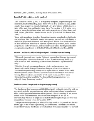 ;.%8..$!F/G??DE/T??!W..%7d!="#2$%3!#W!J&$!N.*$&*6,$#/!G??E@!
!
]&+)0'1&%%k)'J",&.'_J",&.'N&%%""'</)"%%/)`'
!
cRQ.! 5.&4%! N.55e4! -,*.#! =PNhK@! ,4! &! 9,<*&%#*3! 4#$<;,*6/! 6.1.$6&$%! 21#$! %Q.!
*,1&*,&$!Q&;,%&%!W#*!;*..6,$<7!P.&4%!N.55m4!-,*.#!,4!S!w!DT!,$'Q.4!,$!4,b./!&$6!,4!
49&55.*!%Q&$!&!41&**#87!K%4!'#5#*,$<!,4!6255!#5,-.D<*&3!&;#-./!8Q,%,4Q!;.5#8/!&!
W&,$%! 8Q,%.! .3.! *,$<! &$6! W&,$%.*! 8,$<! ;&*47! RQ.! $.4%,$<! ,4! ADT! 8Q,%.! .<<4/!
41&*4.53!9&*O.6!8,%Q!;*#8$!,$!&!8.55!9&6.!1.$6&$%!'21!#W!15&$%!6#8$!&$6!
;&*O! 4%*,1.4/! 15&'.6! ,$! &! 6.$4.! %*..! #*! 4Q*2;7d! ="#2$%3! #W! J&$! N.*$&*6,$#/!
G??E@!
cV$'.!8,6.41*.&6!&$6!&;2$6&$%!%Q*#2<Q#2%!*,1&*,&$!8##65&$64!,$!"&5,W#*$,&!
&$6!$#*%Q.*$!N&M&!"&5,W#*$,&/!^.I,'#/!%Q.!41.',.4!Q&4!#$53!*.'.$%53!;.<&$!&!
*.-,-&5!#$!1#125&%,#$!$29;.*4!&W%.*!&!W#*%3D3.&*!6.'5,$.!%Q&%!$.&*53!*.425%.6!
,$!%Q.,*!.I%,$'%,#$7!+.9#-&5!#W!*,1&*,&$!-.<.%&%,#$!;3!W&*9.*4/!W5##6!'#$%*#5!
1*#M.'%4!&$6!8&%.*!6,-.*4,#$4/!&$6!5#8.*.6!8&%.*!%&;5.4!62.!%#!<*#2$68&%.*!
1291,$<!6.4%*#3.6!9#4%!#W!,%4e!Q&;,%&%7d!="#2$%3!#W!J&$!N.*$&*6,$#/!G??E@!
!
*.+)0+%'*+%"5.,#"+'K#+04+04Y&,'_Q.%".<0"%+'4+%"5.,#"4+'4+%"5.,#"4/)`'
!
cRQ,4!49&55/!,$'#$41,'2#24!'#&4%&5!"&5,W#*$,&!<$&%'&%'Q.*!W5,.4!#-.*!%Q.!'#&4%&5!
4&<.!4'*2;!15&$%!'#992$,%3!,$!4.&*'Q!#W!W##67!)!1*.6#9,$&$%53!;52,4Q!<*&3!
;,*6/!,%4!6&*O.*!;&'O!&$6!9#4%53!;5&'O!%&,5!'#$%*&4%!8,%Q!,%4!5,<Q%.*D'#5#*.6!
;.5537d!
cRQ,4!;,*6!6.1.$64!21#$!'#&4%&5!4&<.!4'*2;7!K%!'&$!5,-.!$#8Q.*.!.54.7!
[,4%#*,'&553!%Q,4!;,*6!*&$<.6!W*#9!'#&4%&5!4&<.!4'*2;!&*.&4!#W!4#2%Q.*$!
h.$%2*&!"#2$%3!.I%.$6,$<!4#2%Q8&*6!%#!N&M&!"&5,W#*$,&/!^.I,'#7!J,$'.!F>>?!
%Q.*.!Q&-.!;..$!4.-.$!"&5,W#*$,&!5#'&%,#$4!,$!4#2%Q8.4%.*$!J&$!N.*$&*6,$#!
"#2$%37!RQ.4.!5#'&%,#$4!&*.!,$!P3%5.!"*..O!8&4Q/!J&$%&!)$&!+,-.*!8&4Q/!
H%,8&$6&!a&$/!&$6!k2*21&![,5547!RQ.!"#&4%&5!"&5,W#*$,&!<$&%'&%'Q.*!,4!&!
W.6.*&553!5,4%.6!%Q*.&%.$.6!41.',.47d!!
!
'
!+#'1&,#+,3"#.'+#$+,..'=+0'_U"<.3.:-)'<+,9/)`''
!
cRQ.!J&$!N.*$&*6,$#!O&$<&*##!*&%!=JNq+@!Q&4!W&,$%53!3.55#8,4Q!%,$%.6!W2*!8,%Q!&$!
#-.*D8&4Q!#W!624O3!;*#8$!&;#-.!&$6!8Q,%.!2$6.*1&$%47!K%!Q&4!&!5#$<!%&,5!8,%Q!&!
8Q,%.!4,6.!4%*,1.!8,6.*!%Q&$!%Q.!6&*O!4%*,1.4!&$6!&!624O3!%2W%.6!%,17!K%!Q&4!&!6&*O!
5,$.!#$!.,%Q.*!4,6.!#W!%Q.!$#4.7!K%!,4!%Q.!49&55.4%!O&$<&*##!,$!%Q.!U7J7!&%!
&11*#I,9&%.53!>!,$'Q.4!,$!5.$<%Q!%&,5!,$'526.67!K%!Q&4!5#$<!Q,$6!5.<4!&$6!W#2*!%#.4!
#$!.&'Q!W##%7d!="#2$%3!#W!J&$!N.*$&*6,$#/!G??E@!
cRQ,4!41.',.4!#''2*4!1*,9&*,53!,$!&552-,&5!W&$!4&<.!4'*2;!=)aJJ@!8Q,'Q!,4!&!6,4%,$'%!
Q&;,%&%!%31.!#W!%Q.!'#&4%&5!4&<.!4'*2;!="JJ@!'#992$,%37!RQ.!)aJJ!Q&;,%&%4!&*.!
'#$W,$.6!%#!*,-.*!&$6!W5##615&,$4!#W!4#2%Q.*$!J&$!N.*$&*6,$#!"#2$%3/!RQ.!'2**.$%!
 