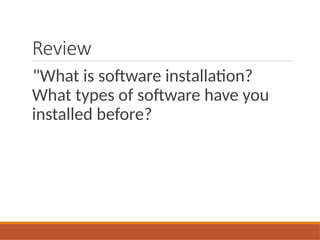 Carry out installation of portable applications in accordance with ...