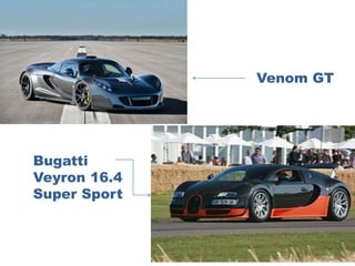 Bugatti
Veyron 16.4
Super Sport
Venom GT
 