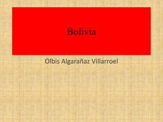 Bolivia
Olbis Algarañaz Villarroel
 