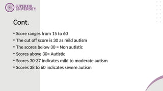 Childhood autism rating scale cars in psychology | PPTX