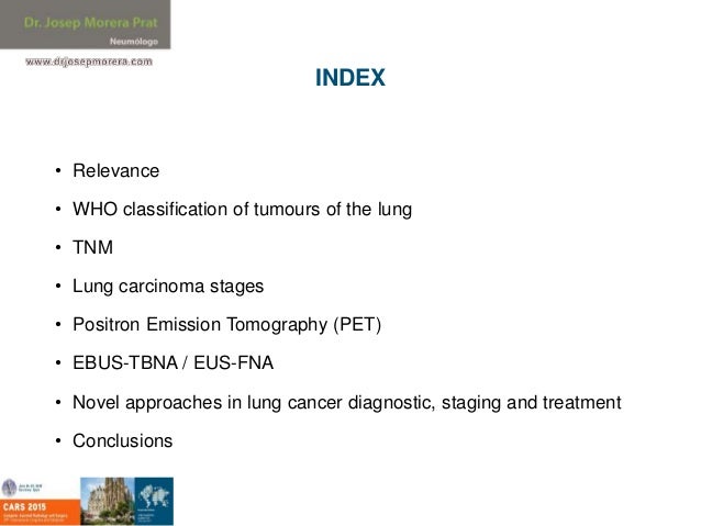 Cars 2015 Classification And Staging Of Lung Cancer 1 6