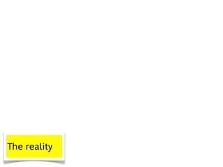 The reality
 