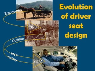 Evolution
         of driver
1893       seat
          design


  2012
 