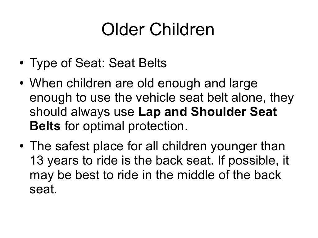 Car seat presentation