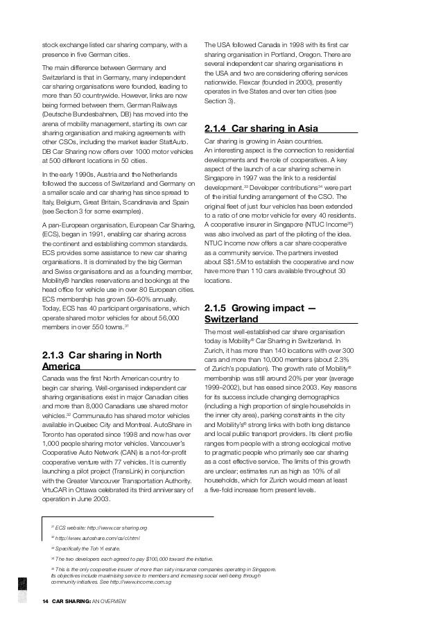 Car Sharing In Australia Strategic Overview