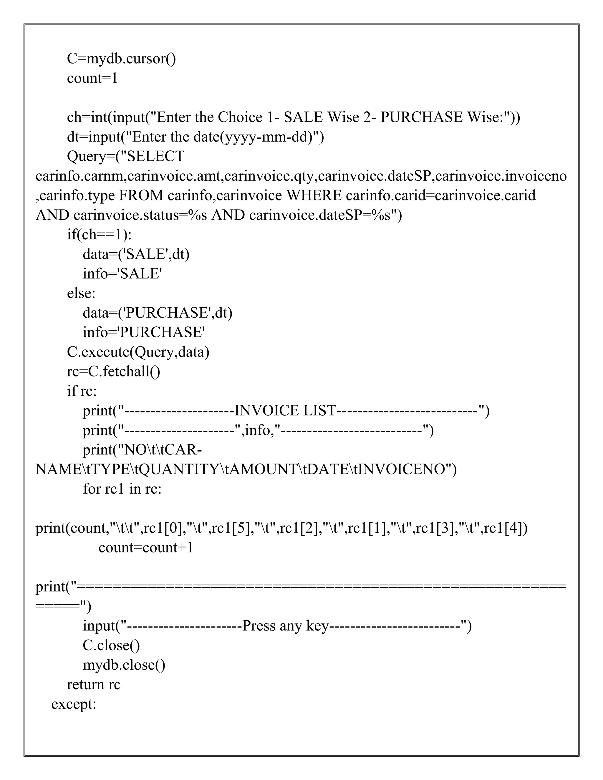 PYTHON PROJECT ON CARSHOP SYSTEM | PDF | Grocery Shopping | Shopping