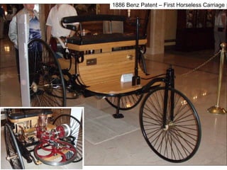 1886 Benz Patent – First Horseless Carriage 