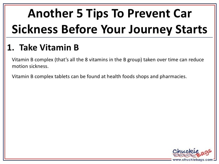 Another 5 Tips To Prevent Car Sickness Before Your Journey