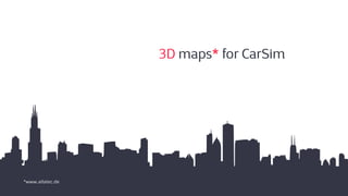 *www.atlatec.de
3D maps* for CarSim
 