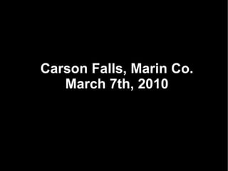 Carson Falls, Marin Co. March 7th, 2010 