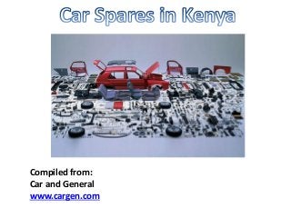 Compiled from:
Car and General
www.cargen.com
 