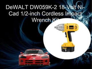 DeWALT DW059K-2 18-Volt Ni-Cad 1/2-inch Cordless Impact Wrench Kit 