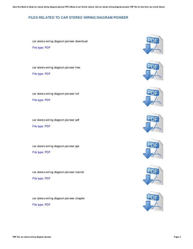 Pioneer Car Stereo Wiring Diagram Free - Diagram For You