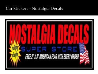 Car Stickers - Nostalgia Decals