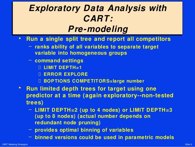 steps of cart classification and regression tree The construction of carts (classification and regression trees) is best described in breiman84 and has become a common basic method for building statistical models from simple feature data cart is powerful because it can deal with incomplete data, multiple types of features (floats, unumerated sets) both in input features and predicted. steps of cart classification and regression tree The construction of carts (classification and regression trees) is best described in breiman84 and has become a common basic method for building statistical models from simple feature data cart is powerful because it can deal with incomplete data, multiple types of features (floats, unumerated sets) both in input features and predicted.