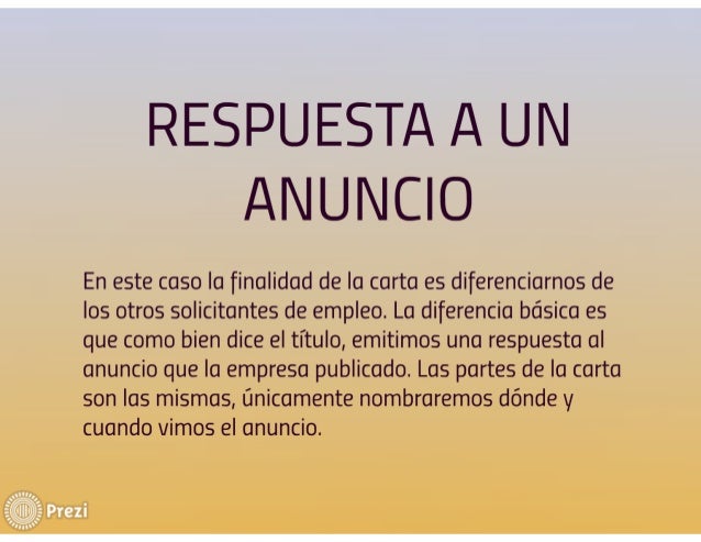 Carta de presentación en Inglés