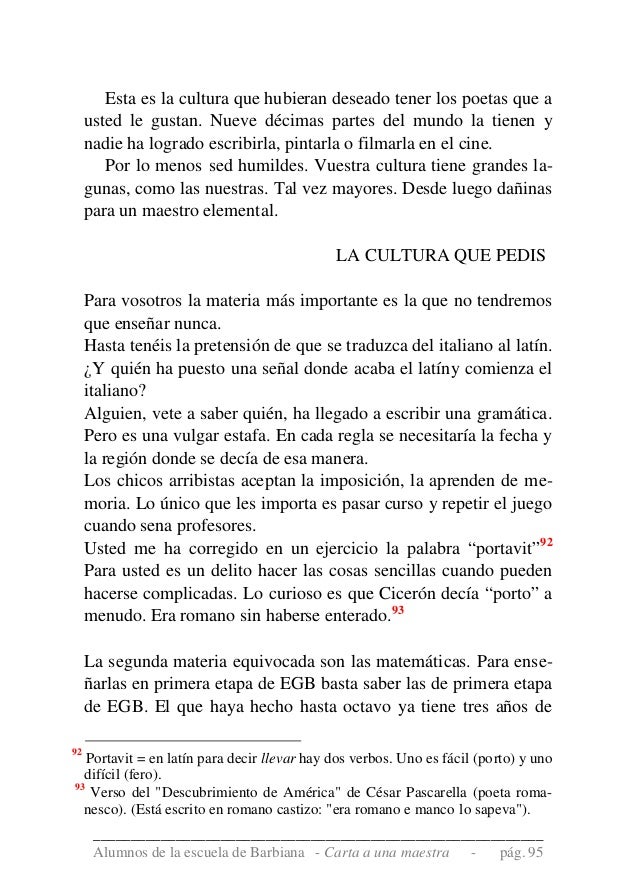 Carta A Una Maestra