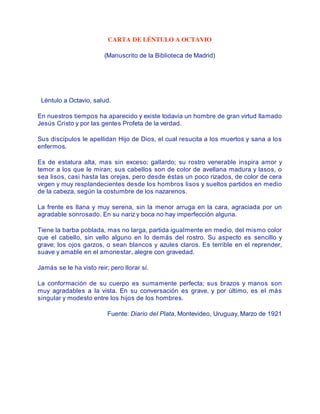 Carta De Lentulo A Octavio