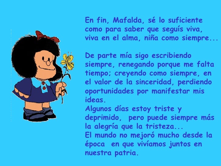 Carta De Miguelito A Mafalda