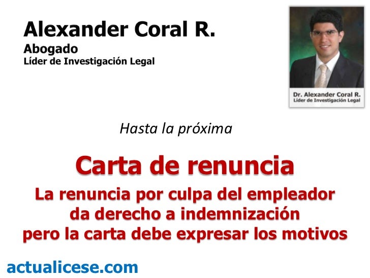 Carta De Renuncia