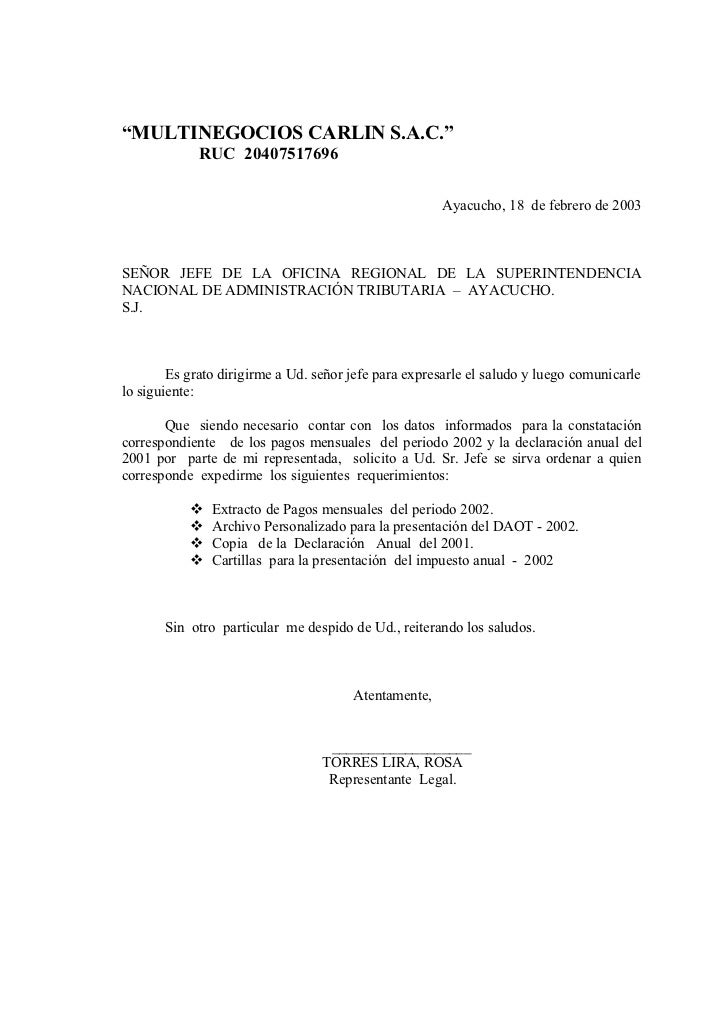 Carta Sunat