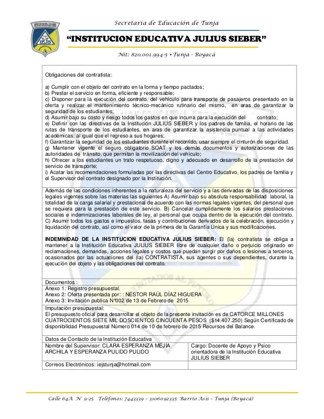 Carta Aceptacion Oferta Mínima Cuantía Transporte