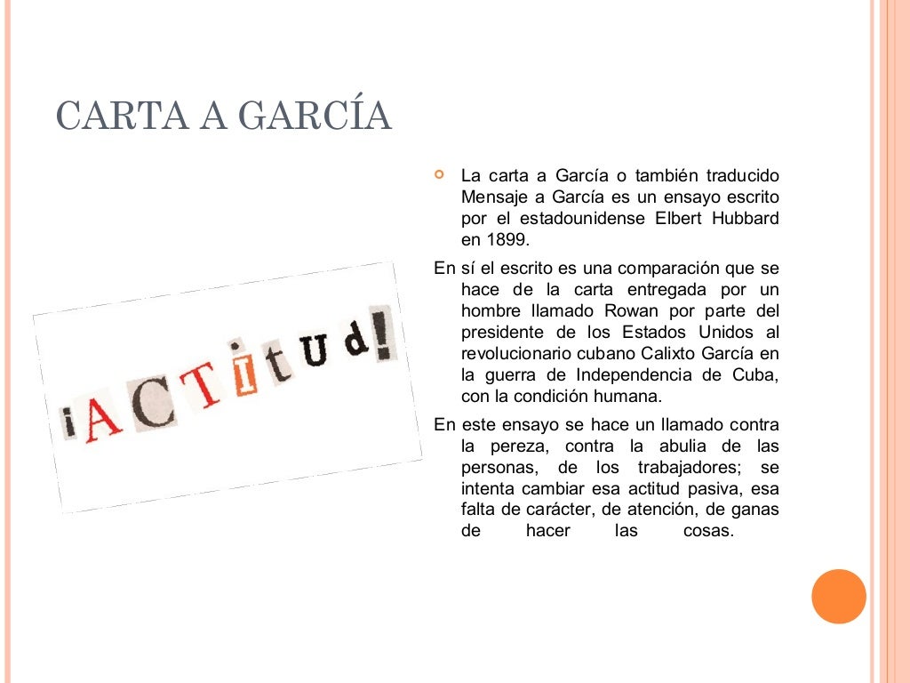 Carta a garcia.