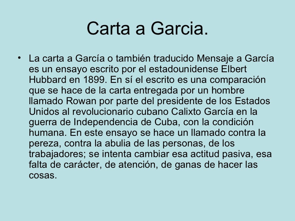 Carta a garcia