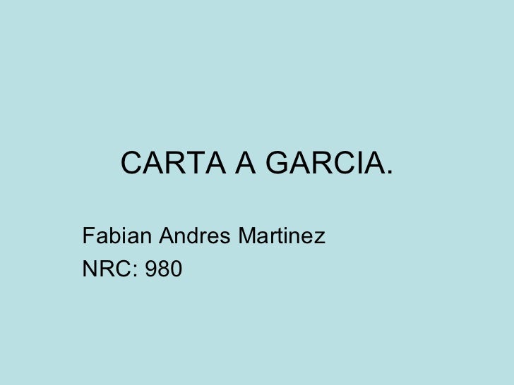 Carta a garcia