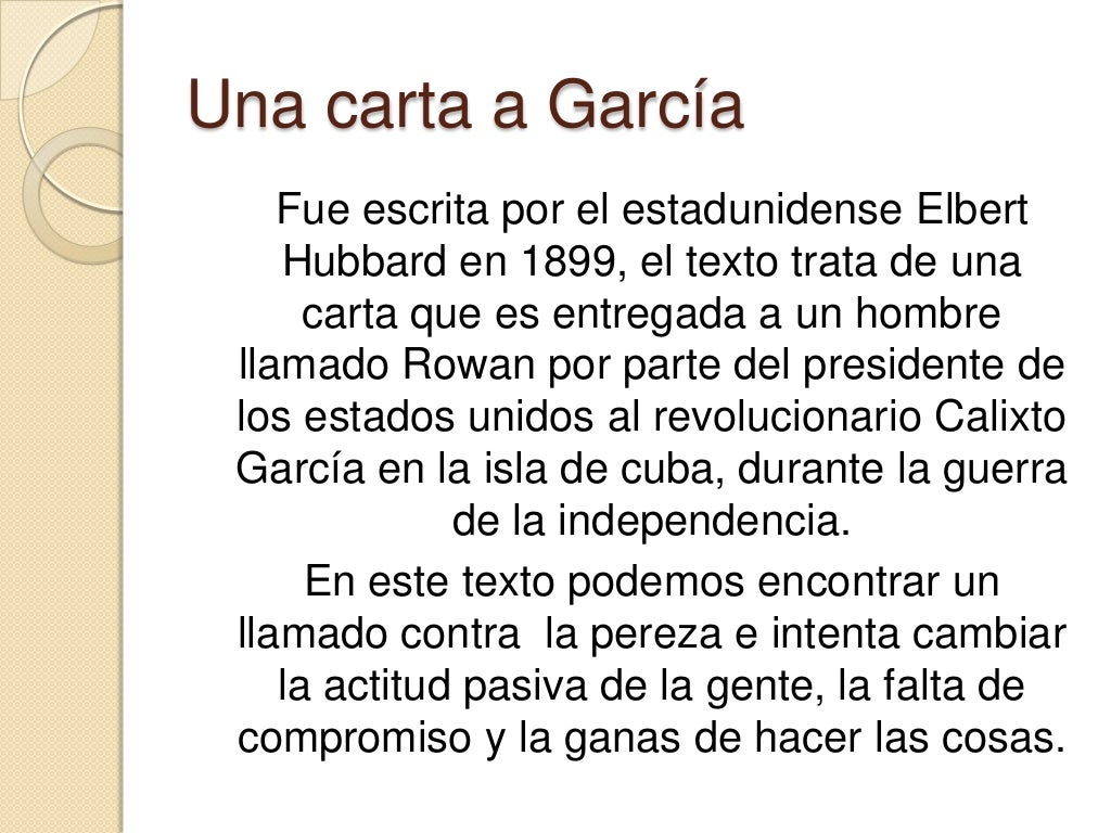 Carta a garcia