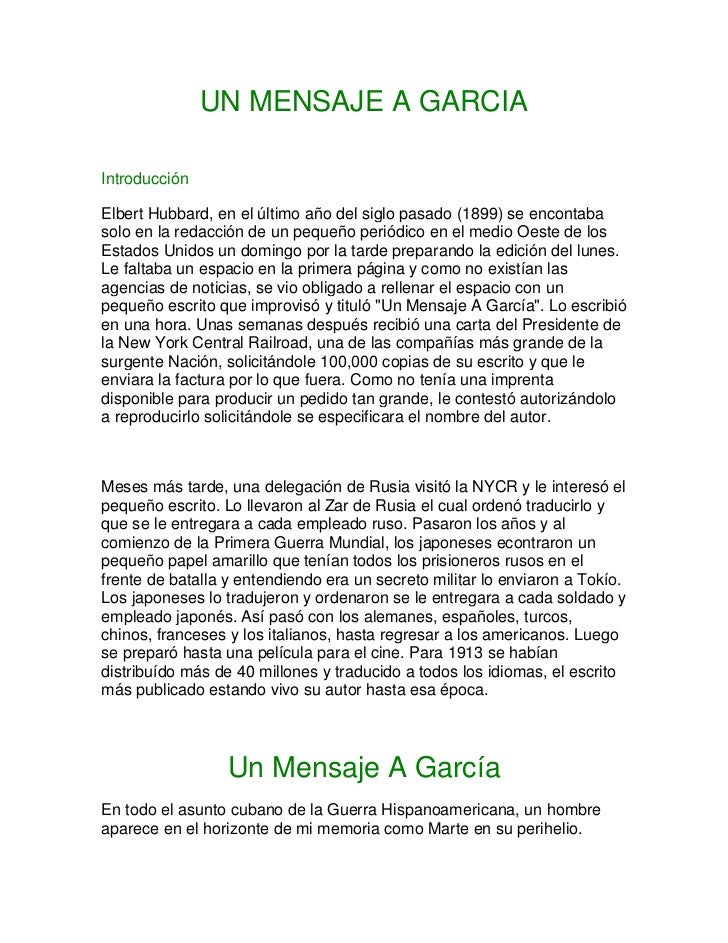 Carta a garcia