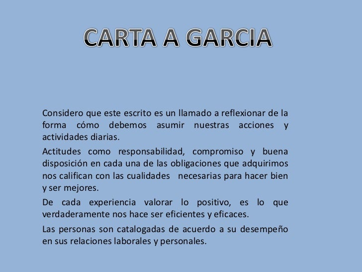 Carta a garcia 1