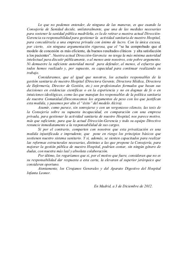 Carta a la direccion-gerencia