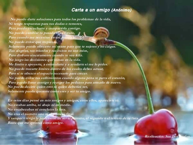 Carta al amigo