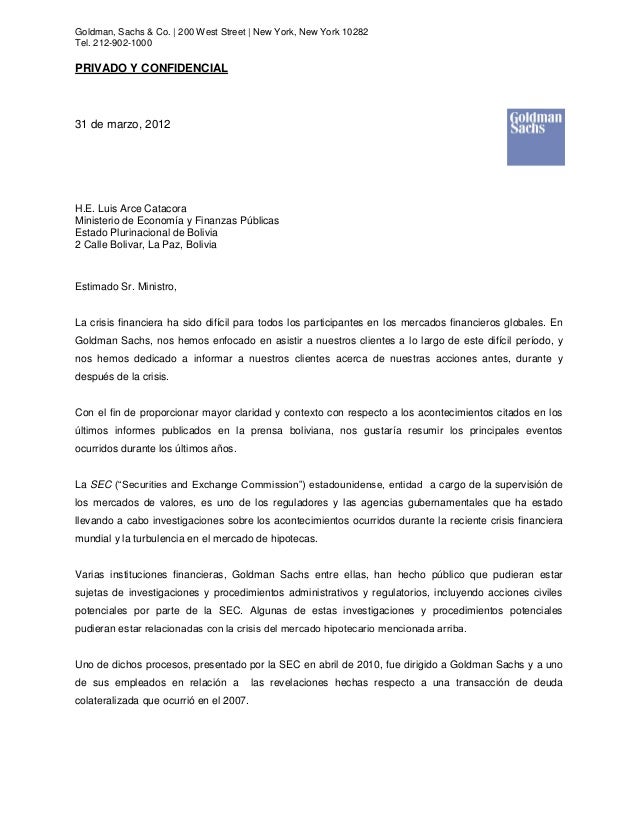 Carta al ministerio de economia y finanzas publicas de 