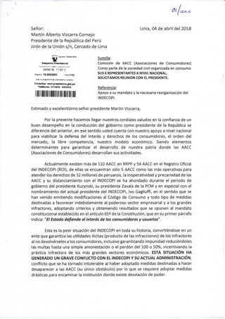 Carta al presidente vizcarra por reorganizacion del indecopi 04 mar2018 img070