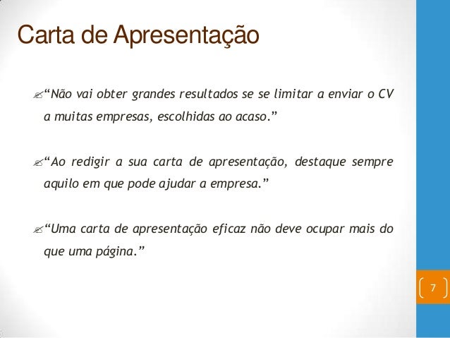 Carta apresentacao