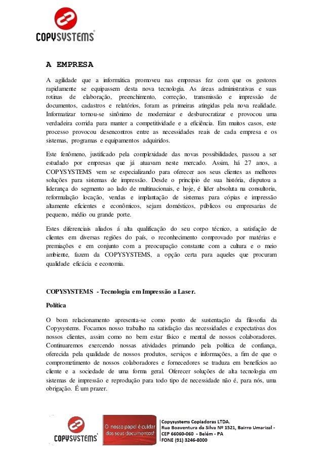 Carta apresentação