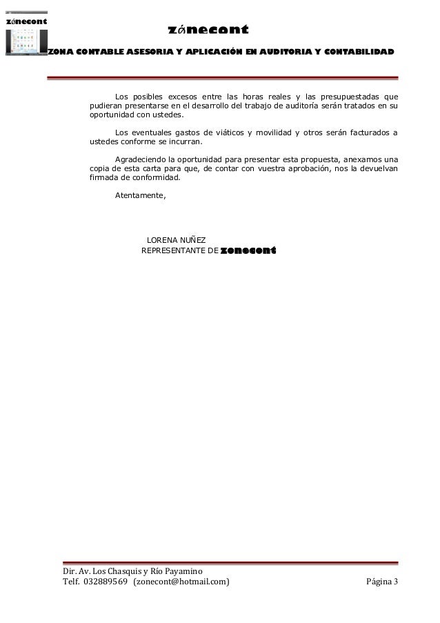 Carta auditoria