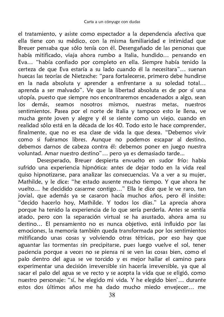 Carta A Un Conyuge Con Dudas