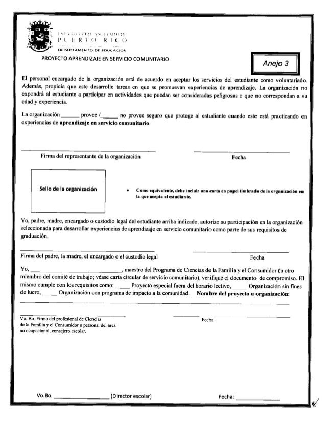 Carta circular de 40 horas de labor comunitaria