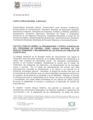 Carta circular programa español 05 2016-2017