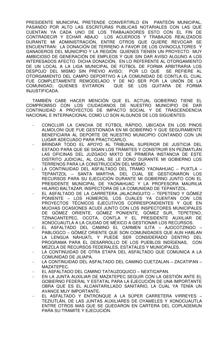 Carta ciudadanos municipio