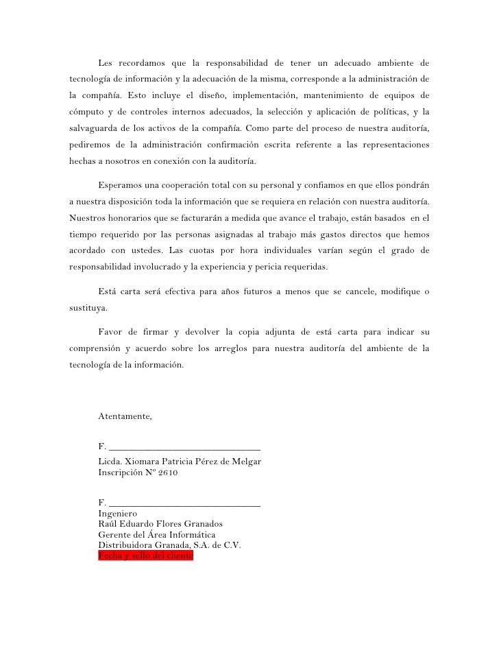 Carta compromiso